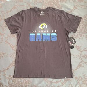 '47 NFL Team Apparel Los Angeles Rams Gray Tee Shirt Men Size XXL